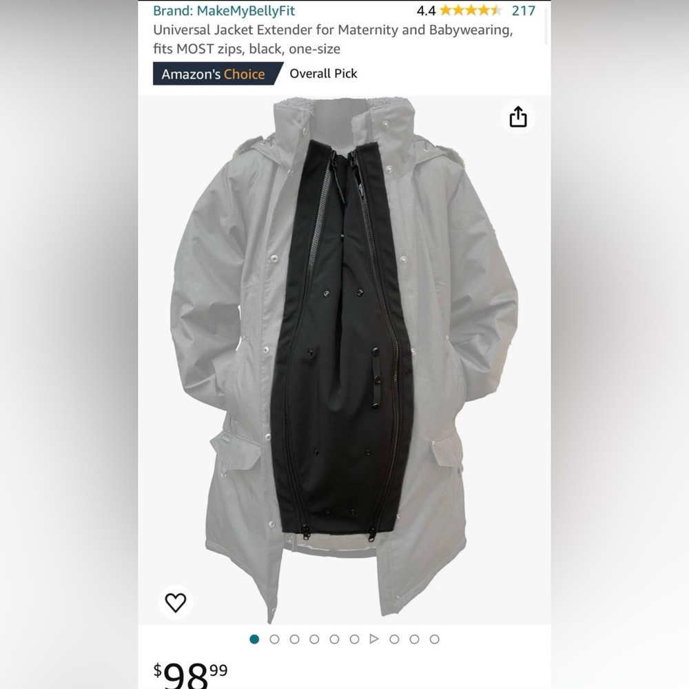 Fit My Belly Jacket Extender for Maternity and Babywearing